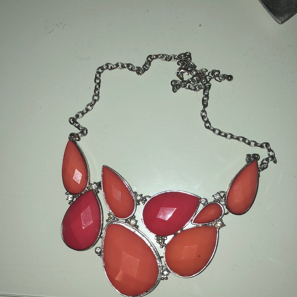 Coral statement necklace